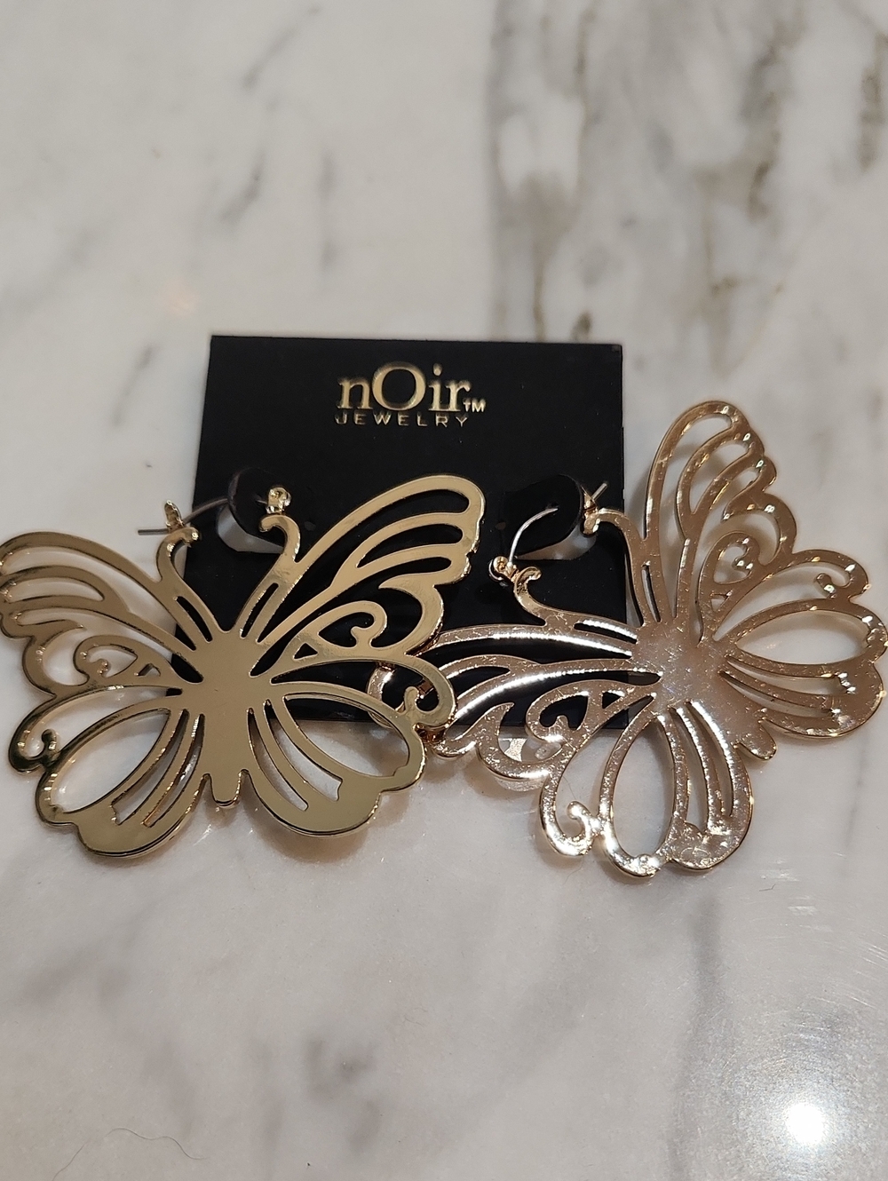 nOir Jewelry Gold Butterfly Earrings
